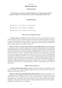 Written Answers
