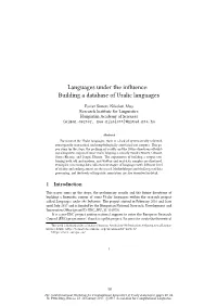 Building a Database of Uralic Languages
