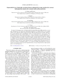 Exponential Decay of Spin-Spin Correlation Between Distant Defect States Produced by Contour Hydrogenation of Polycyclic Aromatic Hydrocarbon Molecules