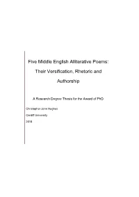 Five Middle English Alliterative Poems In