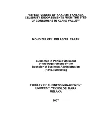 MOHO ZULKIFLI BIN ABDUL RAZAK Submitted in Partial