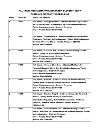 THRISSUR DISTRICT VOTERS LIST Sl No Mem ID Name and Address