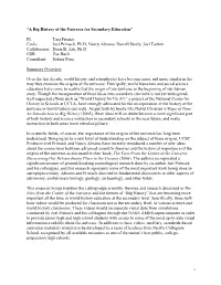 1 “A Big History of the Universe for Secondary Education” PI