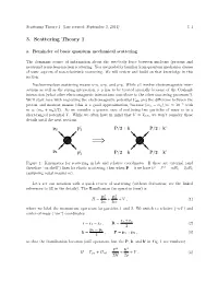 3. Scattering Theory 1 A