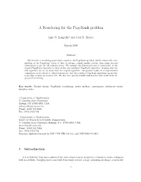 A Reordering for the Pagerank Problem