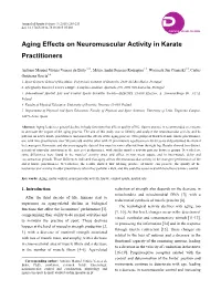 Aging Effects on Neuromuscular Activity in Karate Practitioners