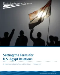 Setting the Terms for U.S.-Egypt Relations