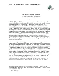 Stewart / the Levantine Review Volume 1 Number 2 (Fall 2012) 153