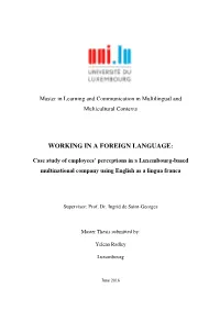 Working in a Foreign Language