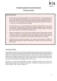 A Rational Approach to Alcohol Taxation