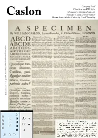 Adobe Caslon By