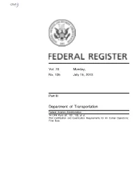 Department of Transportation