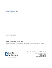 Disinfection 101