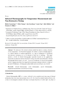 Infrared Thermography for Temperature Measurement and Non-Destructive Testing