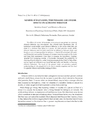 Number of Bystander, Time Pressure and Gender Effects on Altruistic Behavior