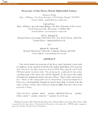 Structure of the Draco Dwarf Spheroidal Galaxy