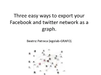 Three Easy Ways to Export Your Facebook and Twitter Network As a Graph