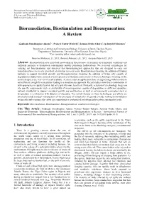 Bioremediation, Biostimulation and Bioaugmention: a Review