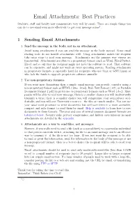 Email Attachments: Best Practices