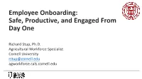 Employee Onboarding: Safe, Productive, and Engaged from Day One
