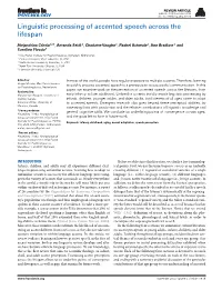 Linguistic Processing of Accented Speech Across the Lifespan