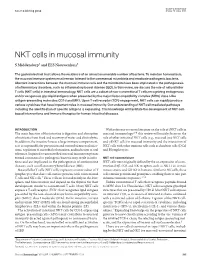 NKT Cells in Mucosal Immunity