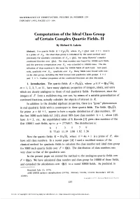 Of Certain Complex Quartic Fields. II
