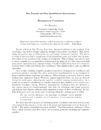 Ray-Triangle and Ray-Quadrilateral Intersections in Homogeneous Coordinates