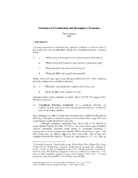 Unbalanced Coordination and Resumptive Pronouns*