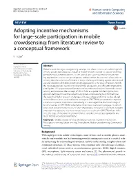 Adopting Incentive Mechanisms for Large-Scale Participation in Mobile