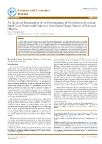 An Empirical Examination of the Determinants of Food Insecurity