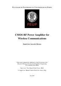 CMOS-RF Power Amplifier for Wireless Communications