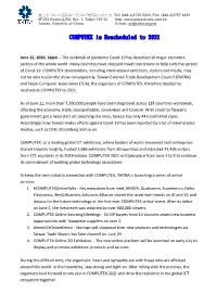 COMPUTEX Is Rescheduled to 2021