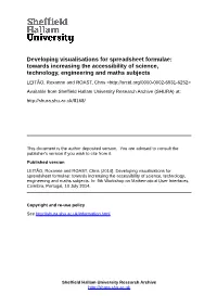 Developing Visualisations for Spreadsheet Formulae: Towards