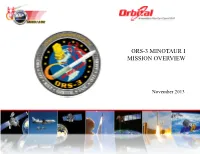 Ors-3 Minotaur I Mission Overview