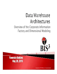 Overview of the Corporate Information Factory and Dimensional Modeling