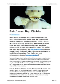 Reinforced Rap Clichés | Norient.Com 25 Sep 2021 13:26:15