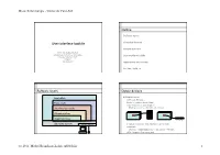 User Interface Toolkits Graphical Libraries