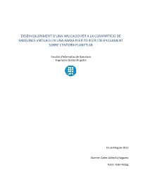 Desenvolupament D'una Aplicació Per A