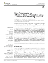 Drug Repurposing on G Protein-Coupled Receptors Using a Computational Proﬁling Approach