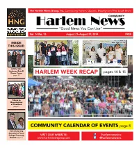 Harlem Week RECAP Pages 14 & 15