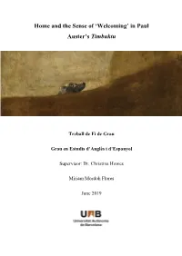 In Paul Auster's Timbuktu