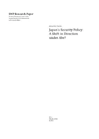 Japan's Security Policy