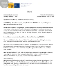 Pipeline for Immediate Release