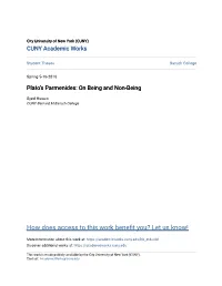 Plato's Parmenides: on Being and Non-Being