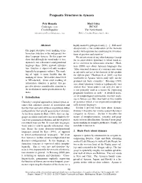 Pragmatic Structures in Aymara