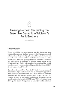 Recreating the Ensemble Dynamic of Motown's Funk Brothers