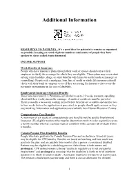 Resources to Patients