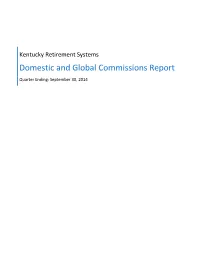 Domestic and Global Commissions Report