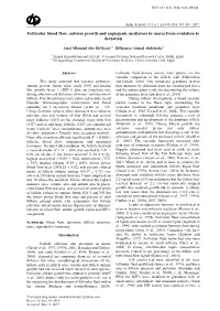 Follicular Blood Flow, Antrum Growth and Angiogenic Mediators in Mares from Ovulation to Deviation